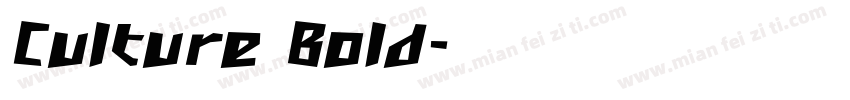 Culture Bold字体转换